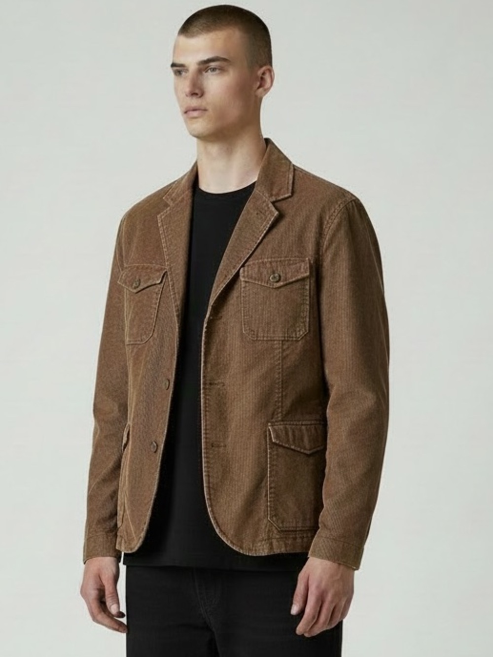 Vintage Jimmy’z Surf Co. Men's Brown Corduroy Field Jacket Size M
